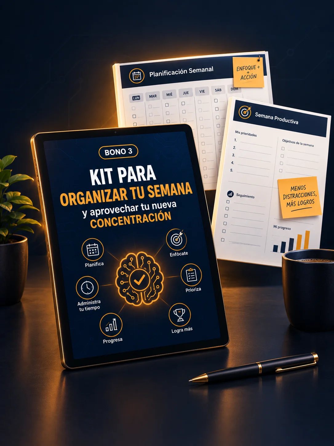 Tabla imprimible de registro de progreso con filas y columnas y un lápiz
